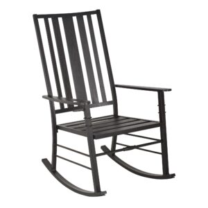 Scaun Balansoar Modern pentru Exterior si Interior din Otel Negru