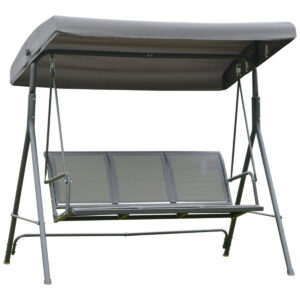 leagan 3 locuri, cu acoperis, 178x111x155cm gri