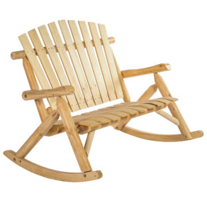 Leagan Banca de Gradina 2 Locuri in Lemn, 96x112.5x100cm