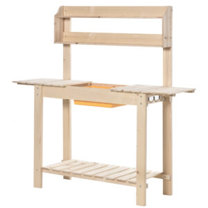 blat de lucru pentru gradinarit, 100x40x140cm, lemn | AOSOM.ro